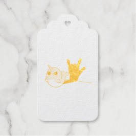 ピンクナルファルASL愛する – ろう文化デザイン ギフトタグ