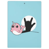 ピンクナルファルASL愛する – ろう文化デザイン クリップボード (裏面)