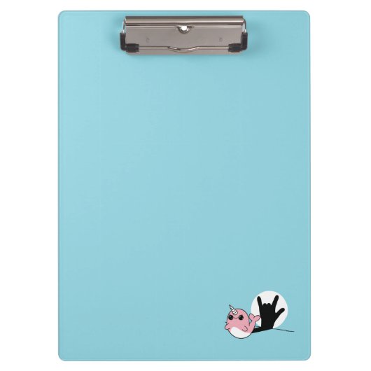 ピンクナルファルASL愛する – ろう文化デザイン クリップボード (正面)