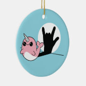 ピンクナルファルASL愛する – ろう文化デザイン セラミックオーナメント (右)