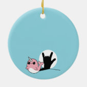 ピンクナルファルASL愛する – ろう文化デザイン セラミックオーナメント (裏面)