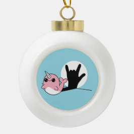 ピンクナルファルASL愛する – ろう文化デザイン セラミックボールオーナメント