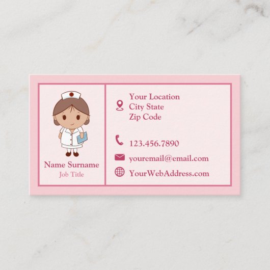 ピンクナース 名刺 (正面)