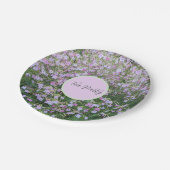 ピンクニコティアナフローラティーパーティー ペーパープレート (アングル)