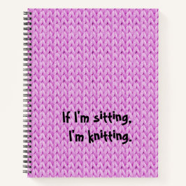 ピンクニットテクスチャスパイラルノートブック ノートブック