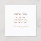 ピンクニット編み物クロチェットボール スクエア名刺 (裏面)