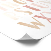 ピンクニュートラルアルファベットABCガール子供部屋デコール ポスター (角)