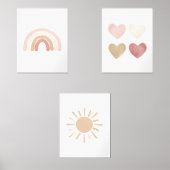 ピンクニュートラルレインボーハートサンガール子供部屋 (正面)