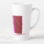 ピンクニードルと糸ラテマグ カフェラテマグ (右)