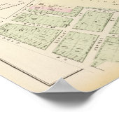 ピンクニーファームオークランドプラットアトラスマップ ポスター (角)