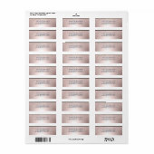 ピンクネイビーエレガントウェディング差出人住所ラベル ラベル (フルシート)