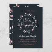 ピンクネイビーエレガントソフトウォーター色婚約 (正面/裏面)