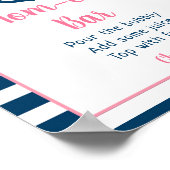 ピンクネイビーガール航海のいかりミモザバー ポスター (角)