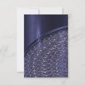 ピンクネイビーグリッターブライダルシャワー誕生日スウィート16t 招待状 (裏面)