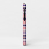 ピンクネイビーホワイトマ名門私立校風のドラスクローバーモノグラム Case-Mate iPhoneケース (裏面/左)