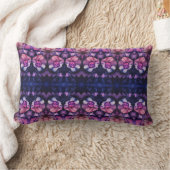 ピンクネイビー万華鏡のように千変万化するパターン ランバークッション (ブランケット)