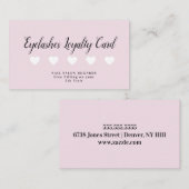 ピンクネイルアーティスト報酬ロイヤリティハート 名刺 (正面/裏面)