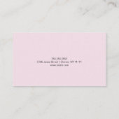 ピンクネイルアーティスト報酬ロイヤリティ名刺 名刺 (裏面)