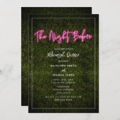 ピンクネオンの前夜のリハーサル 招待状 (正面/裏面)