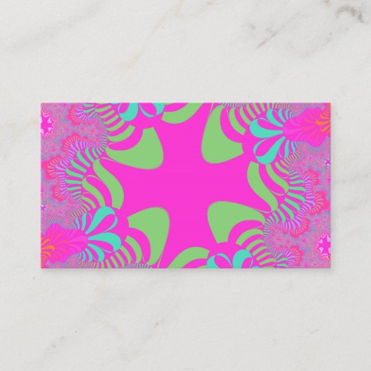 ピンクネオンクロス 名刺 (正面)