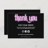 ピンクネオンサインありがとうメディア挿入 (正面/裏面)