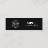 ピンクネオンサンキューメディモダンア挿入 スキニー名刺 (裏面)