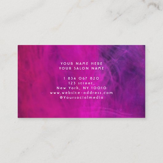 ピンクネオンタトゥーアーティスト 名刺 (裏面)