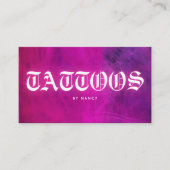 ピンクネオンタトゥーアーティスト 名刺 (正面)