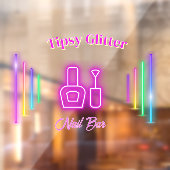 ピンクネオントレンディーグローインスパイア-爪、 ネイルスタジオバー ウィンドウサイン (シート2)