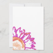 ピンクネオンフラワー卒業パーティー招待状 招待状 (裏面)