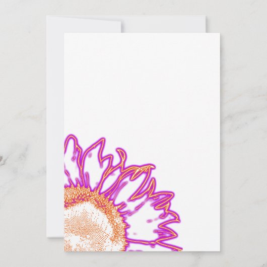 ピンクネオンフラワー卒業パーティー招待状 招待状 (裏面)