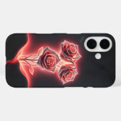 ピンクネオンフローラエレガンスケースメイトiPhoneケース Case-Mate iPhoneケース (裏面 (横))