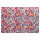 ピンクネオンペイズリーの花柄 ファブリック (ファットクウォーター)