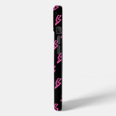 ピンクネオン稲妻ボルトパターン Case-Mate iPhoneケース (裏面 / 左)