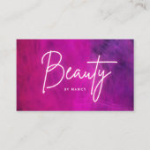 ピンクネオン美しいサロン 名刺 (正面)