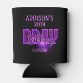 ピンクネオン誕生日 缶クーラー (裏面)