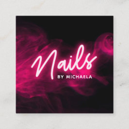 ピンクネオン&スモークネイルサロン/技術者 スクエア名刺