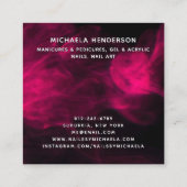 ピンクネオン&スモークネイルサロン/技術者 スクエア名刺 (裏面)