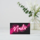 ピンクネオン&スモークネイルサロン/技術者 名刺 (スタンド正面)