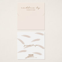 ピンクネックレスディスプレイ名刺