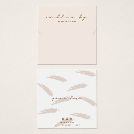 ピンクネックレスディスプレイ名刺 (正面&裏面)