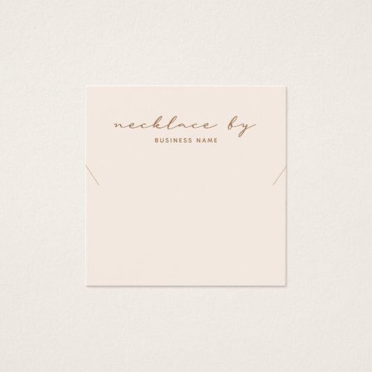 ピンクネックレスディスプレイ名刺 (正面)