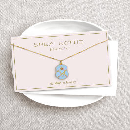 ピンクネックレスブレスレットディスプレイカード