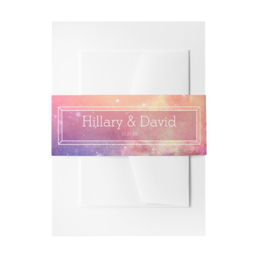 ピンクネブラ結婚式招待状ベリーバンド 招待状ベリーバンド (正面例)