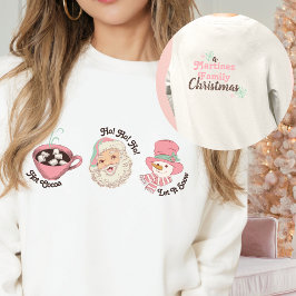ピンクノエルカスタムクリスマスサンタファミリー スウェットシャツ