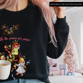 ピンクノエルヴィンテージクリスマストナディアエンジェルカスタム文字 スウェットシャツ