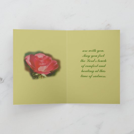 ピンクノックアウト祈りの言葉カーカスタマイズド –  カード (内部)