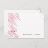 ピンクノテパーソナライズされたカーズ サンキューカード (正面/裏面)