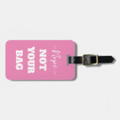 ピンクノペおもしろいノウノウザーズバッグ文字 ラゲッジタグ (正面横)