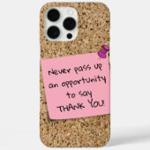 ピンクノートテンプレートメッセージコルクボード Case-Mate iPhoneケース (裏面)